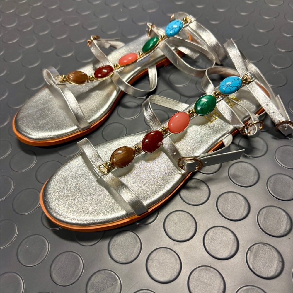 Brand new jeweled sandal designer inspire